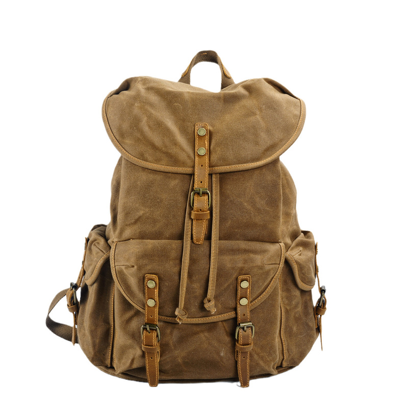 Canvas Backpack Casual - กระเป๋าเป้สะพายหลังผ้าแคนวาสแบบนุ่มสไตล์เรโทร ความจุขนาดใหญ่ สำหรับนักเรียน กระเป๋านักเรียน กระเป๋าเดินทางลำลอง กระเป๋าเดินป่า