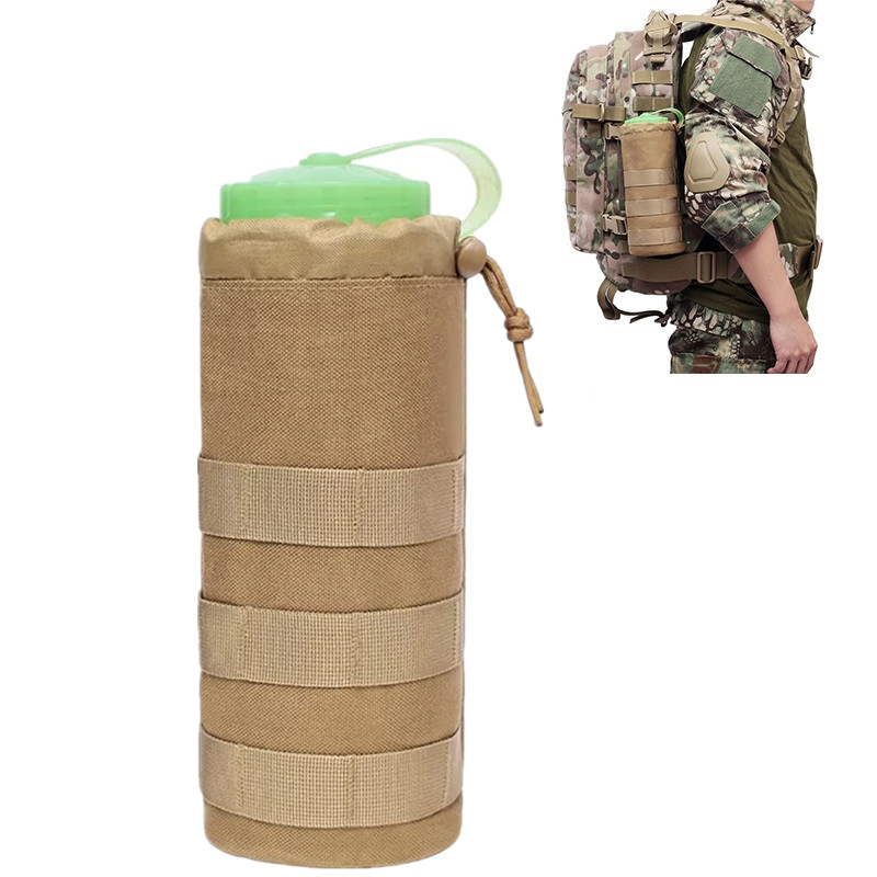 Hydration Pack Outdoor - กระเป๋ากระบอกน้ำ Molle แนวยุทธวิธีเดินป่าตั้งแคมป์กลางแจ้งที่ใส่ขวดอเนกประสงค์แบบผูกเชือกกระเป๋าเก็บ
