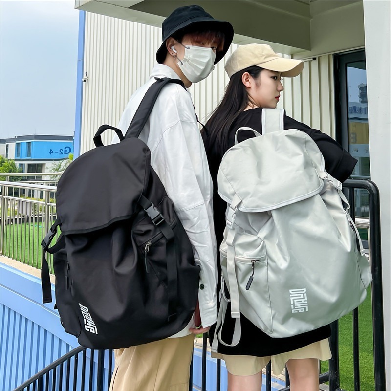 Fashion Backpack Women - กระเป๋าเป้สะพายหลังไนลอนสำหรับผู้หญิง สีสันสดใส สไตล์สตรีท กระเป๋าสำหรับนักเรียน นักศึกษา แฟชั่น