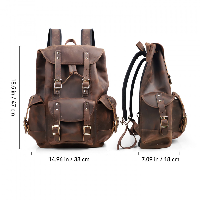 สินค้าใหม่กระเป๋าเป้สะพายหลังห - Leather Backpack Vintage บทวิจารณ์และราคา