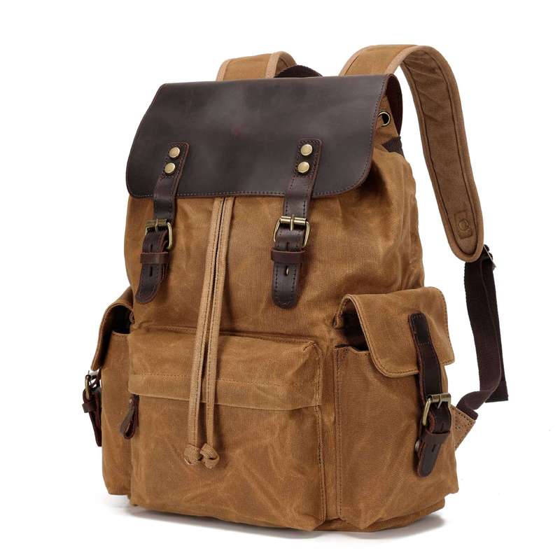 กระเป๋าเป้สะพายหลังผู้ชายแบบให - Canvas Backpack Casual บทวิจารณ์และราคา