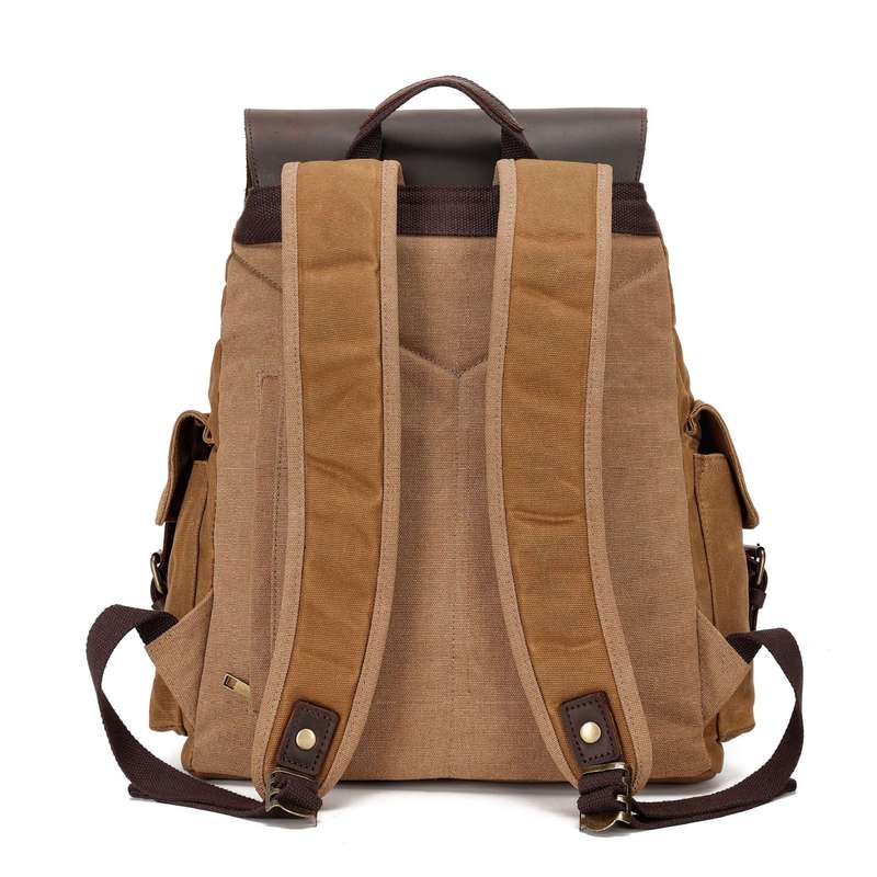 กระเป๋าเป้สะพายหลังผู้ชายแบบให - Canvas Backpack Casual บทวิจารณ์และราคา