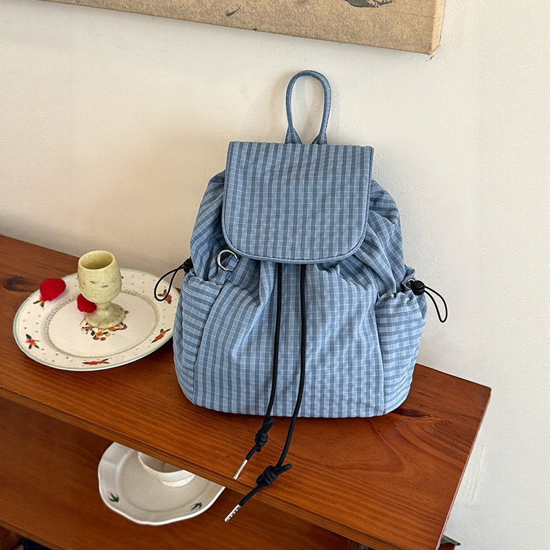 กระเป๋าเป้สะพายหลังลายสก๊อตน้ำ - Canvas Backpack Casual บทวิจารณ์และราคา