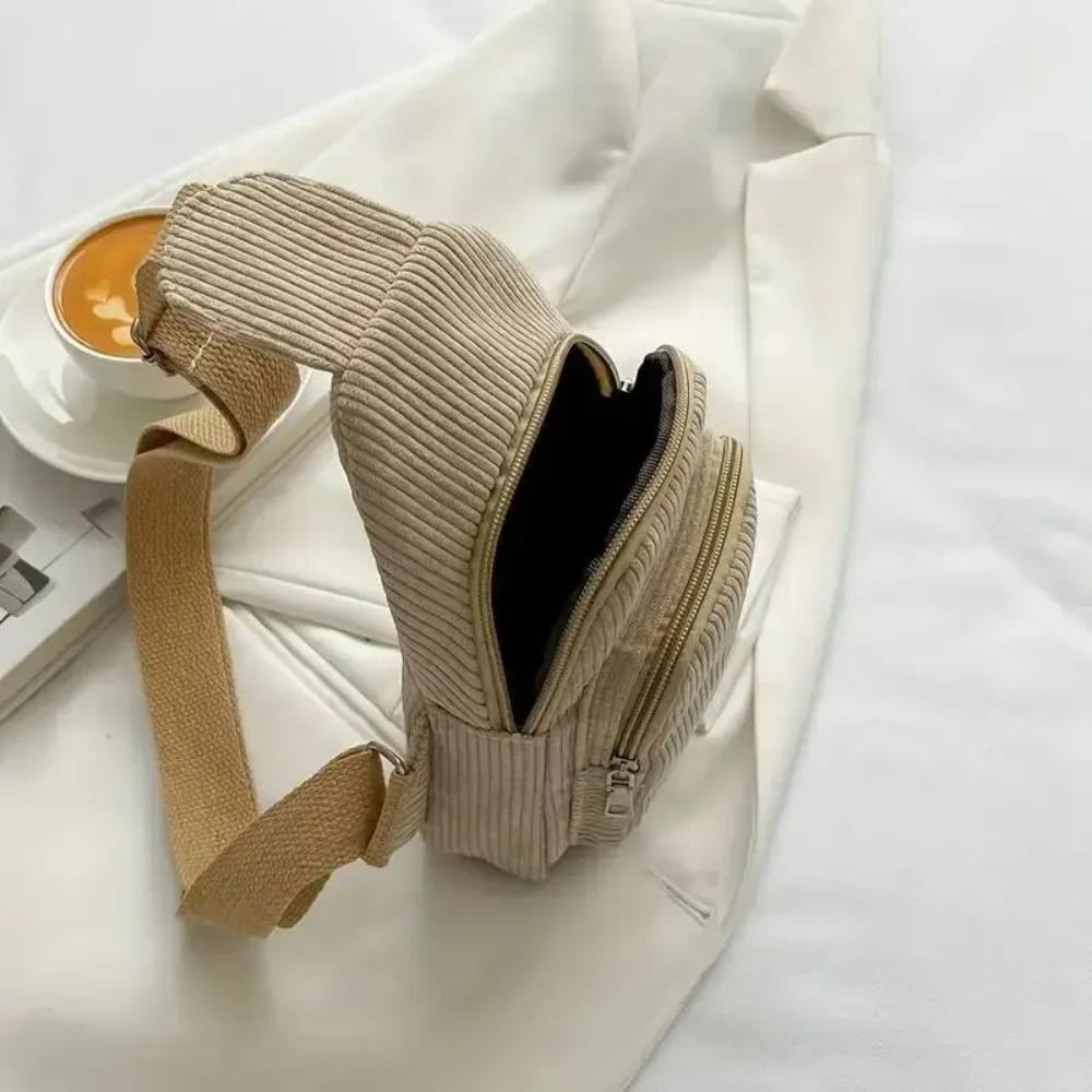 Vintage Corduroyกระเป๋าCrossbo - Sling Backpack Shoulder บทวิจารณ์และราคา