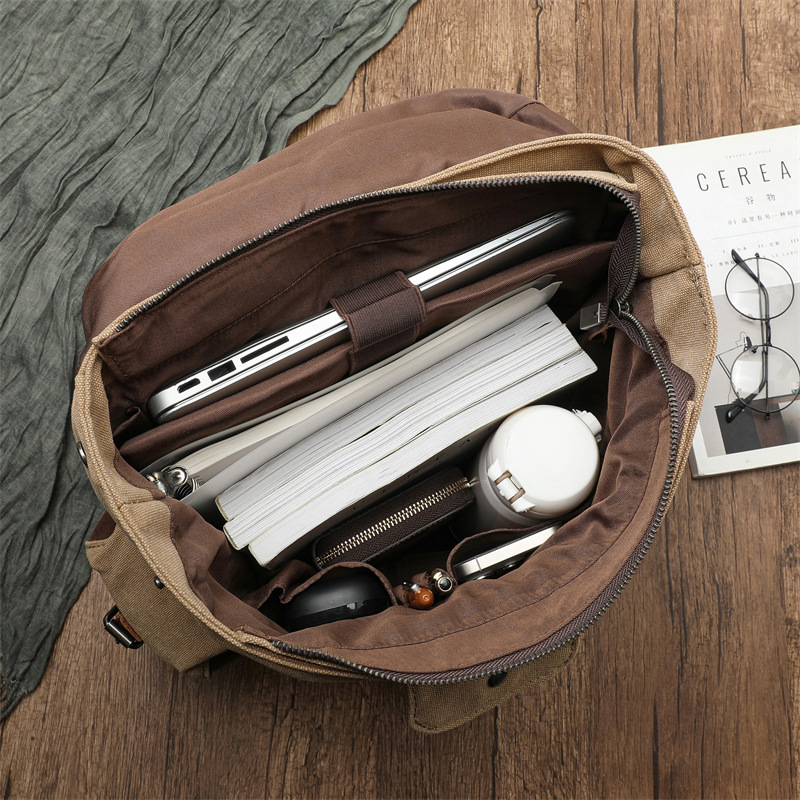 กระเป๋าผ้าแคนวาสสำหรับผู้ชายสไ - Canvas Backpack Casual บทวิจารณ์และราคา