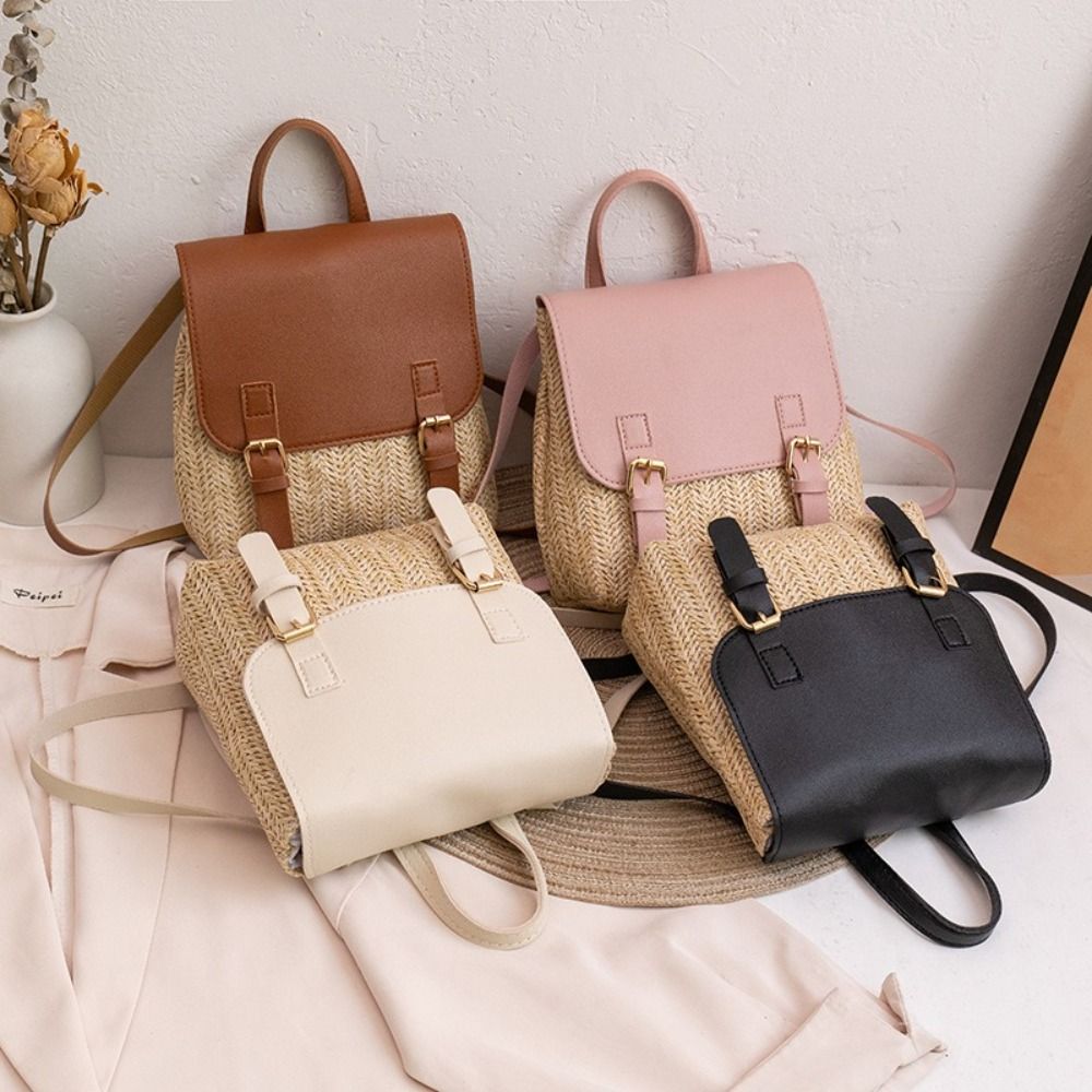 กระเป๋าเป้สะพายหลังหนัง PU ลาย - Leather Backpack Vintage บทวิจารณ์และราคา
