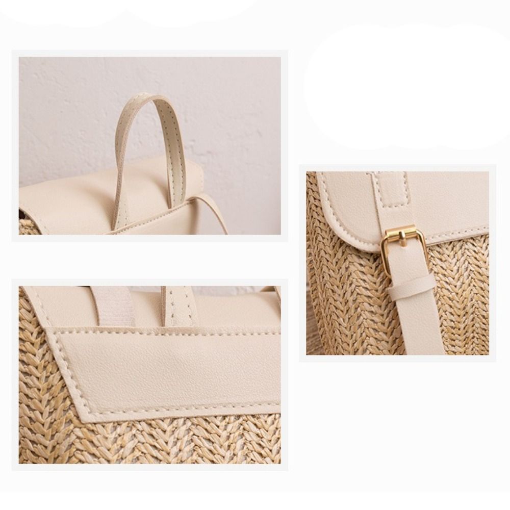 กระเป๋าเป้สะพายหลังหนัง PU ลาย - Leather Backpack Vintage บทวิจารณ์และราคา