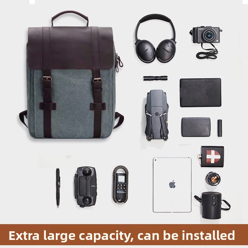 กระเป๋าเป้สะพายหลังแฟชั่น กระเ - Canvas Backpack Casual บทวิจารณ์และราคา