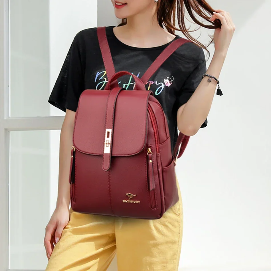 กระเป๋าเป้สะพายหลังหนังผู้หญิง - Leather Backpack Vintage บทวิจารณ์และราคา