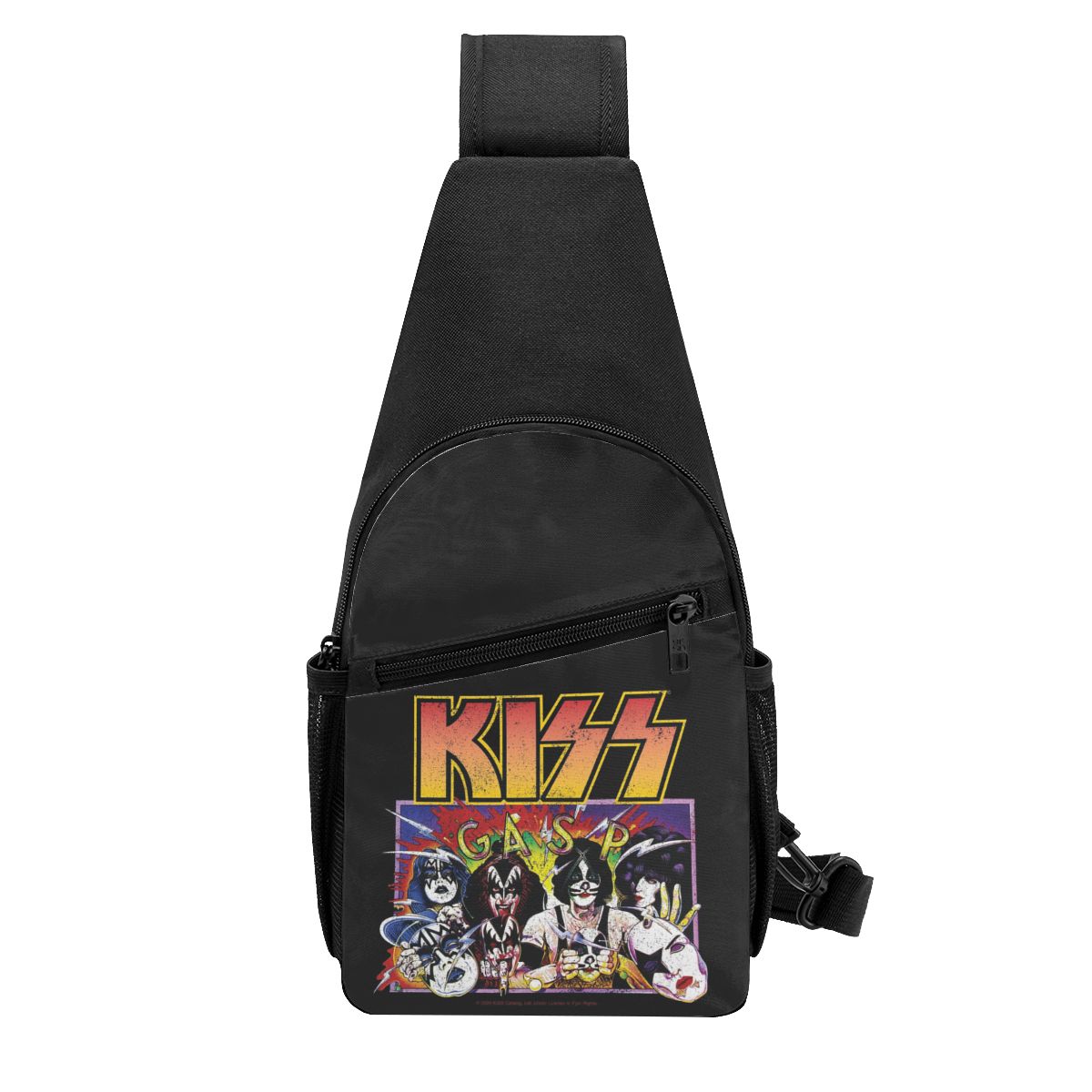Rock Roll Band Kiss Cat Chest  - Sling Backpack Shoulder บทวิจารณ์และราคา